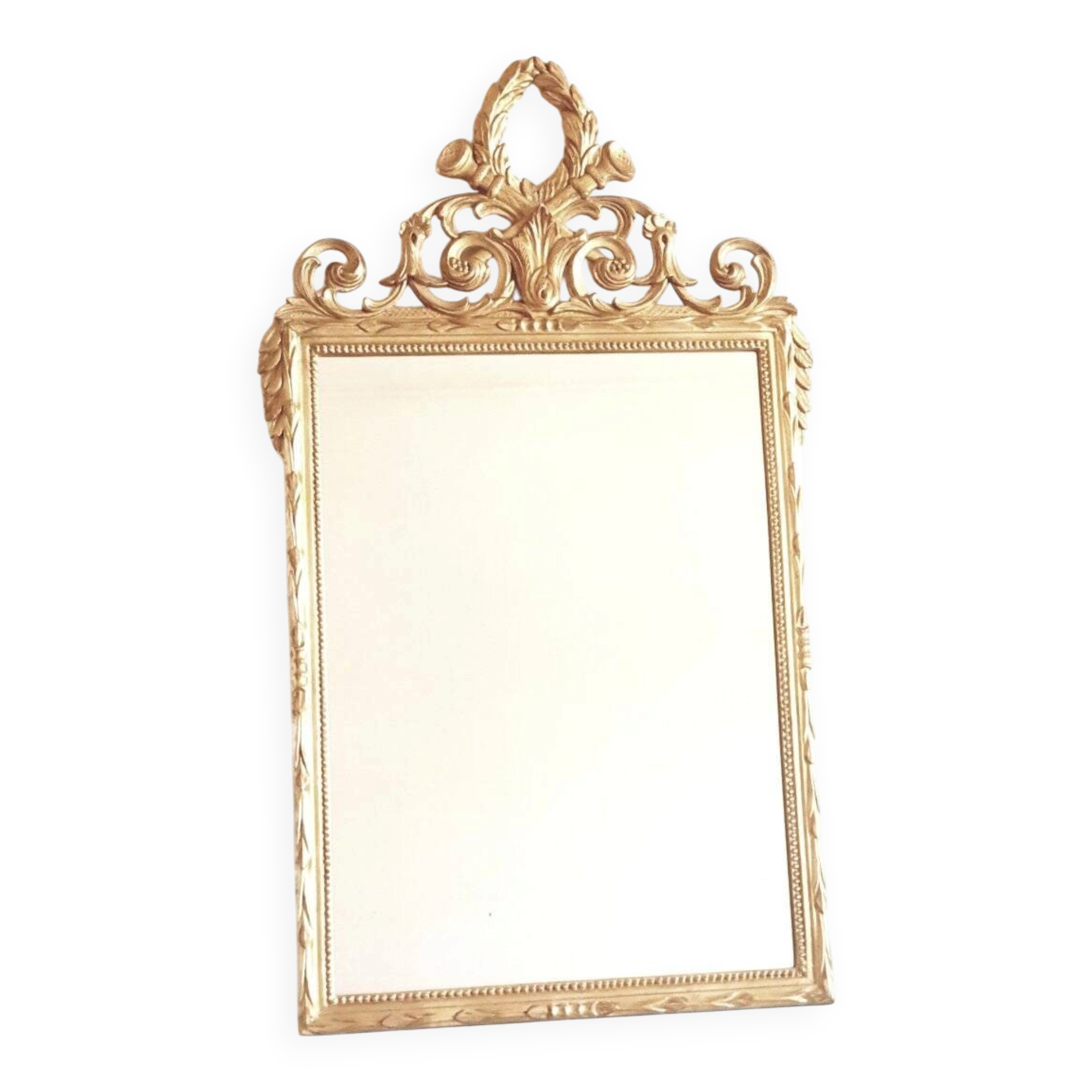 Miroir doré XXe style Louis XVI