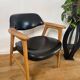 Scandinavian armchair by Erik Kirkegaard in oak and leather, 1960s.