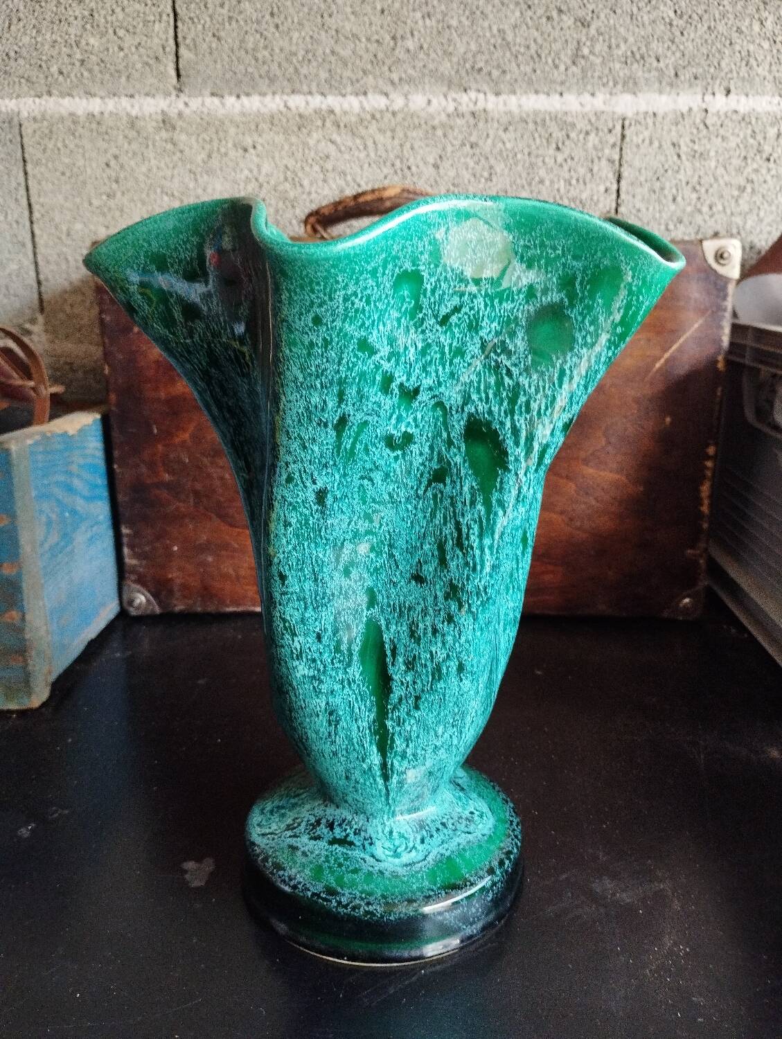 Vallauris ceramic vase signed Marius Giuge
