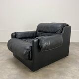 Leather convertible armchair from Dreipunkt, 1970s