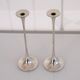 Pair of vintage metal candle holders 1970
