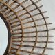 Miroir vintage 1960 soleil rotin style ORTF - 83 x 65 cm