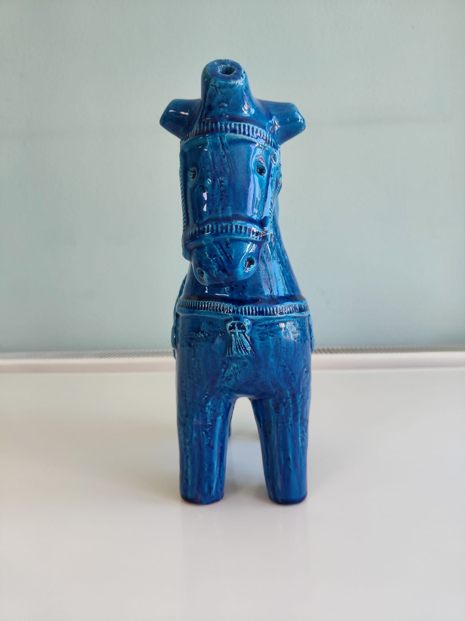 Bitossi Rimini Bleu 32cm cheval de Troie