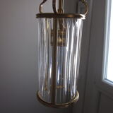 tailled crystal and brass hanging