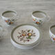 4 Old Cups & Saucers ALFRED MEAKIN England – Hereford