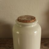 Mustard pot glazed sandstone gray cork stopper