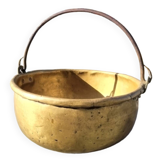 Antique spanish brass cauldron