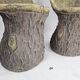 Set of 4 garden chairs stone tree stump