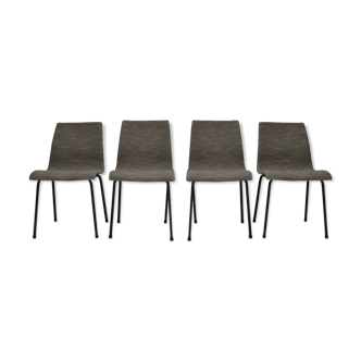 Set of 4 chairs by René-Jean Caillette for Charron
