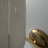 Paire d'appliques vintage laiton et verre, France, 1950