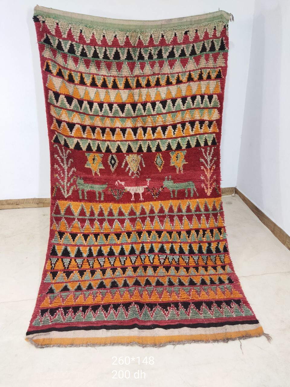260x148cm Moroccan Berbere Carpet