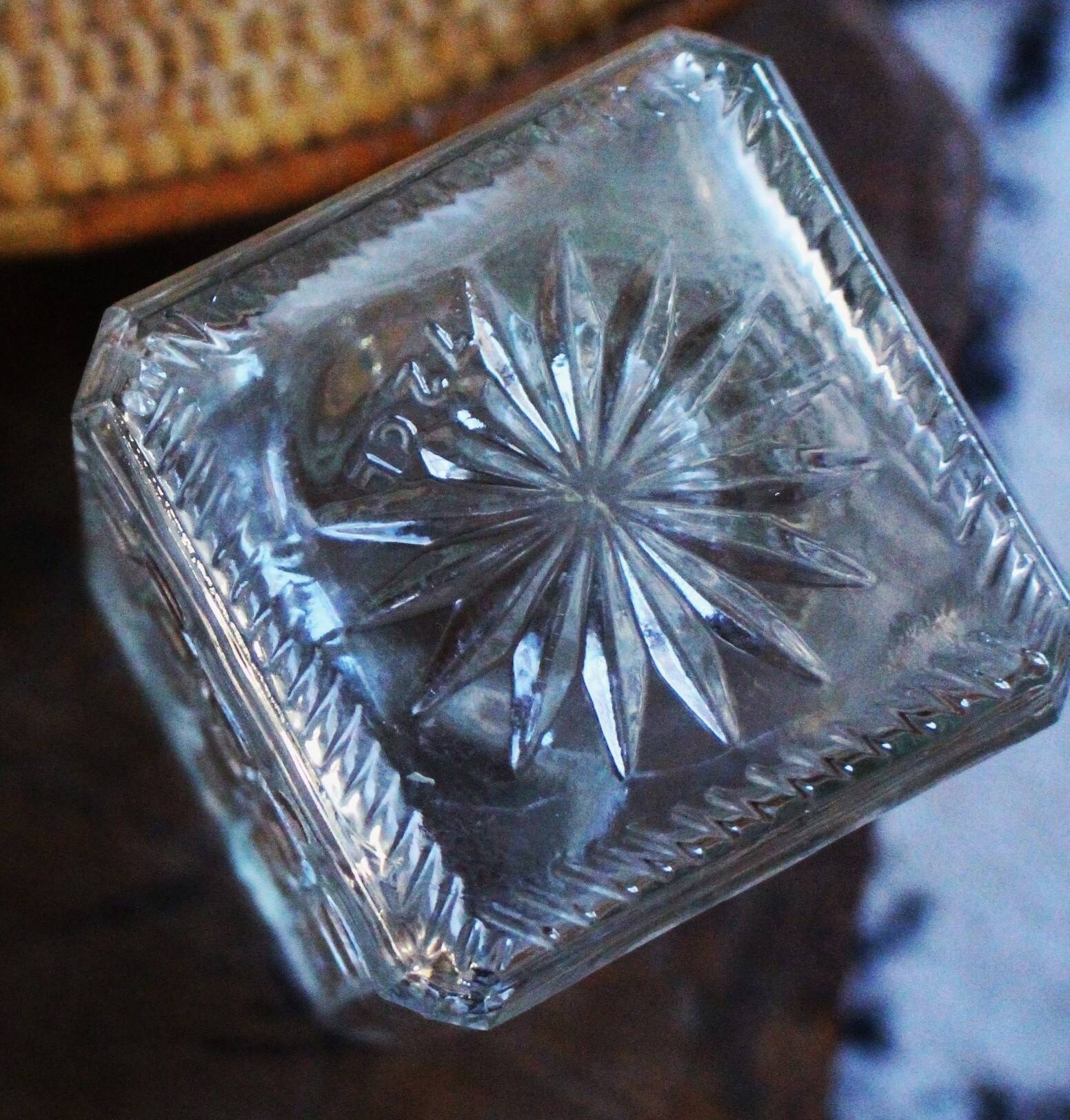 Carafe verre ciselé whisky eau vase vintage