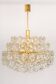 Chandelier, brass and crystal glass by Kinkeldey, Germany, 1970s.