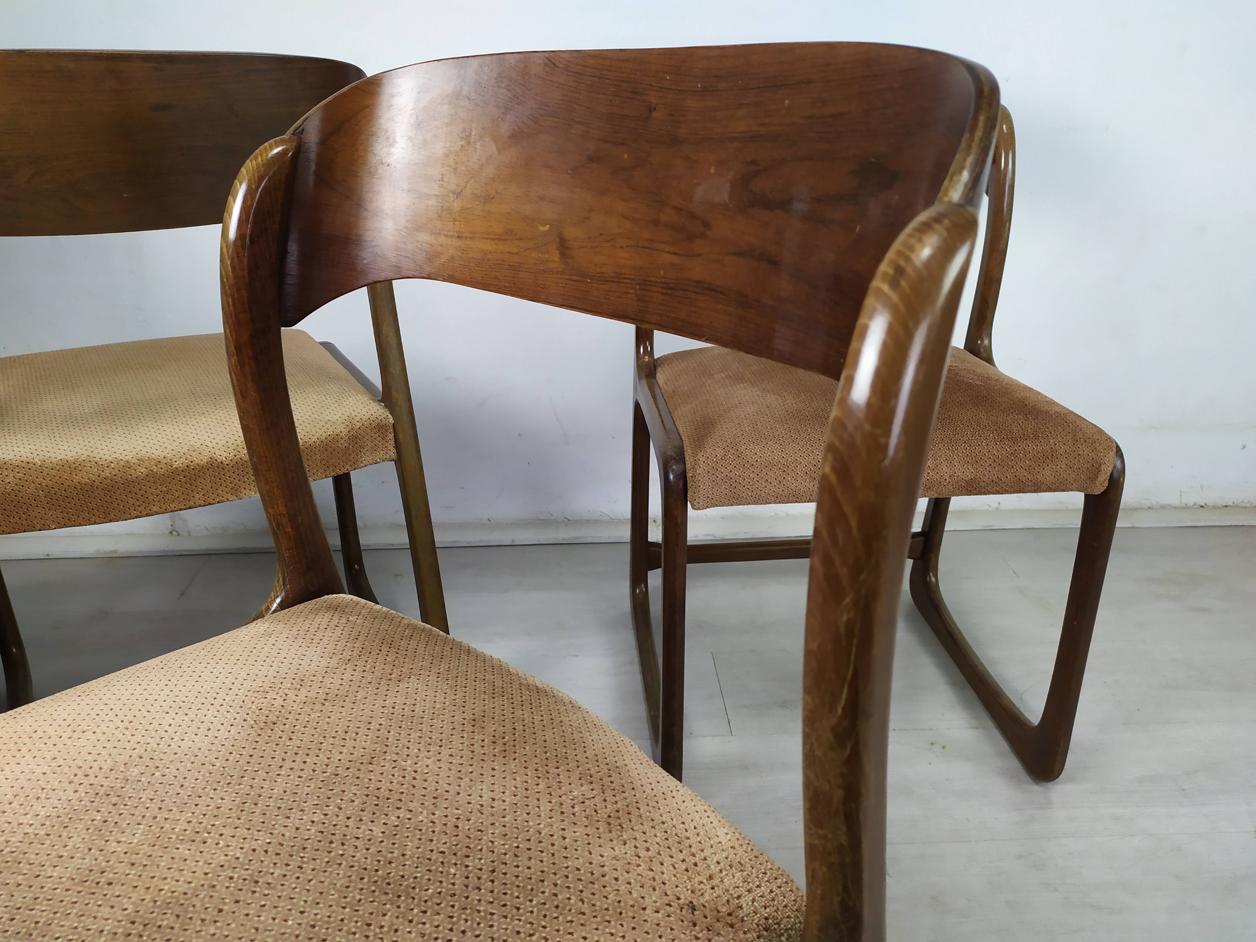 4 baumann sleigh chairs