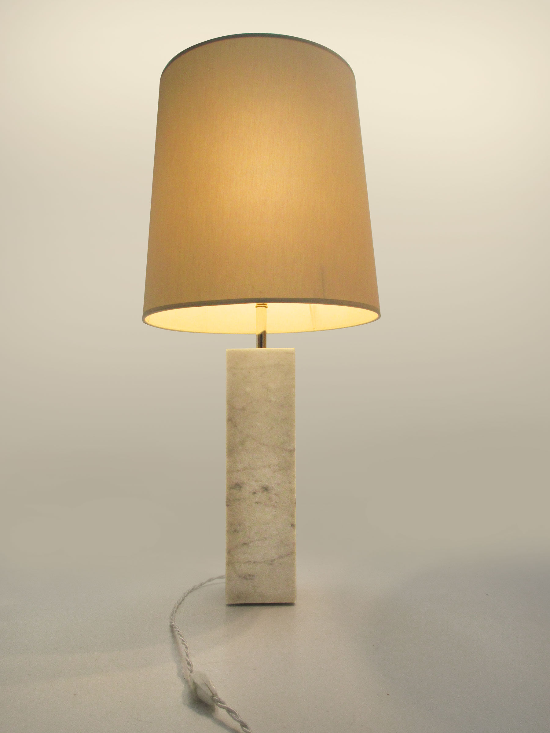 Table lamp carrara marble kovacs usa