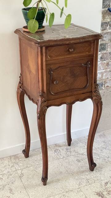 TABLE de Chevet Style Louis XV MARBRE