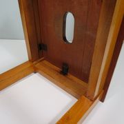 Vintage workshop stool handmade with handle, Belgium 1960