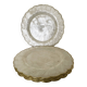 Assiettes nacre et laiton