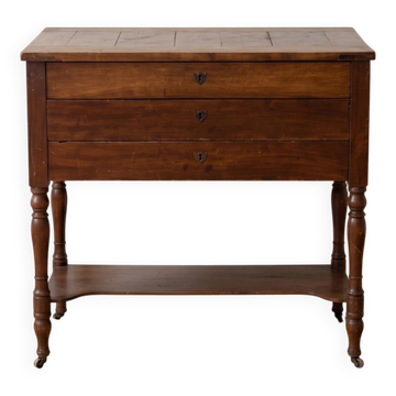 Antique wooden and marble dressing table