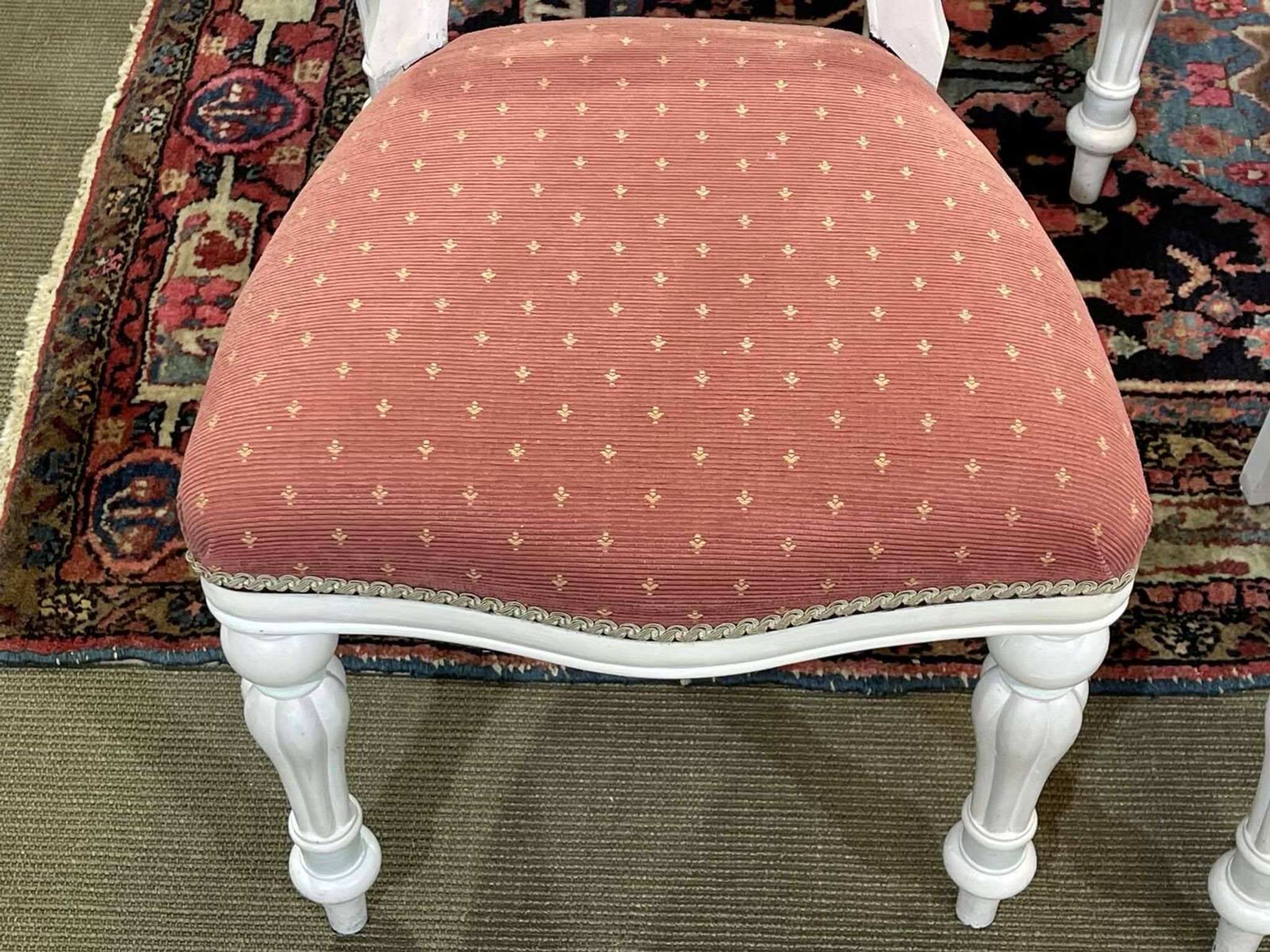 Set of 6 English Victorian style mahogany chairs.