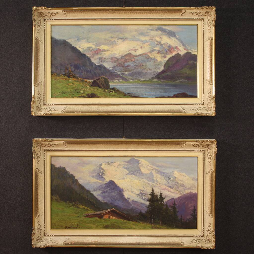 Landscape signed Bentivoglio from the first half of the 20th century