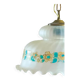 Opaque glass chandelier tulip shape