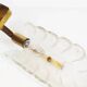 Pair of brass and glass wall lamps by Carl Fagerlund for Orrefors