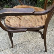 Fauteuil bois courbé canné Baumann, 1900