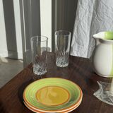 90s white and green ceramic carafe H17 D11