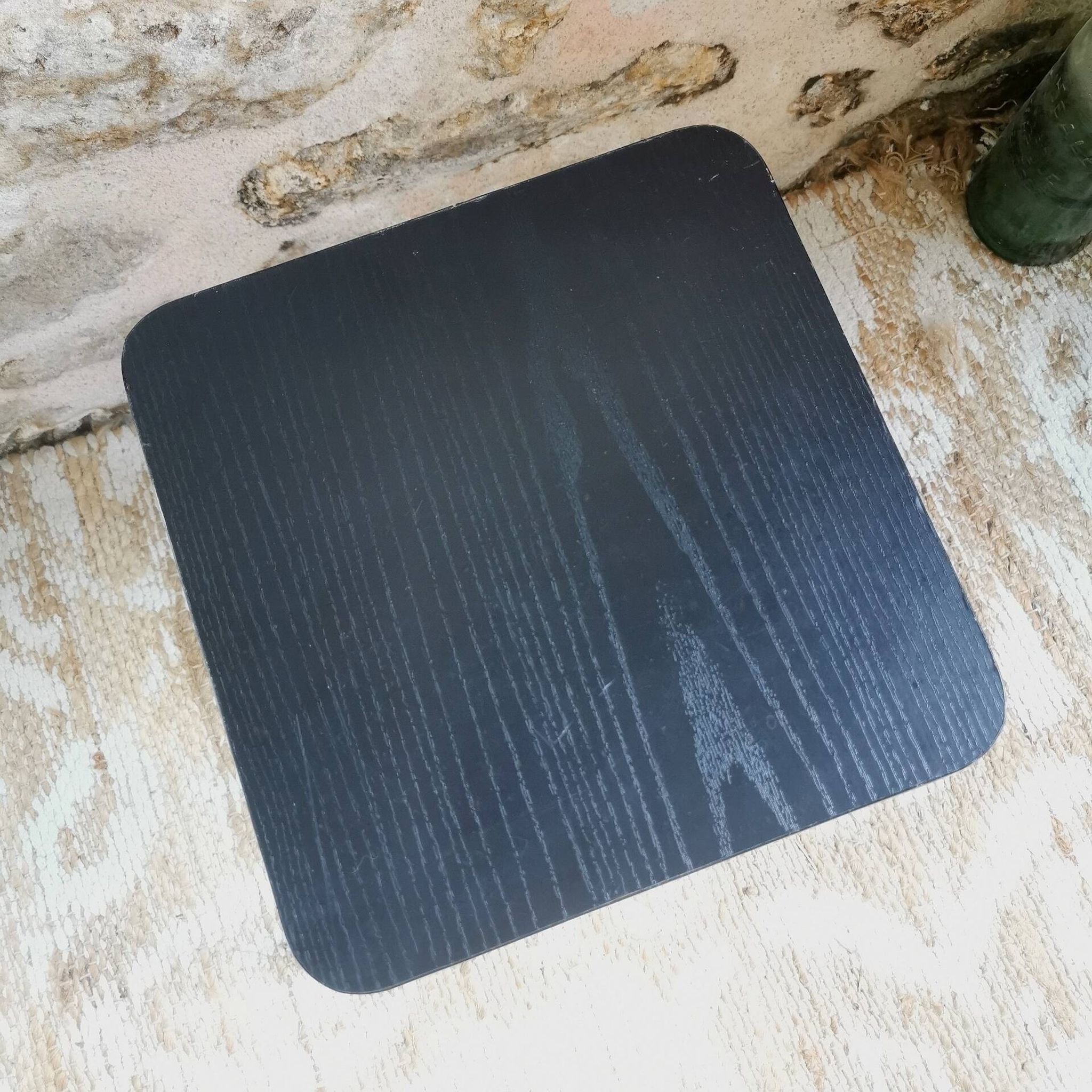 Vintage stool in black Formica