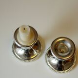 2 chandelle plaquée argentée