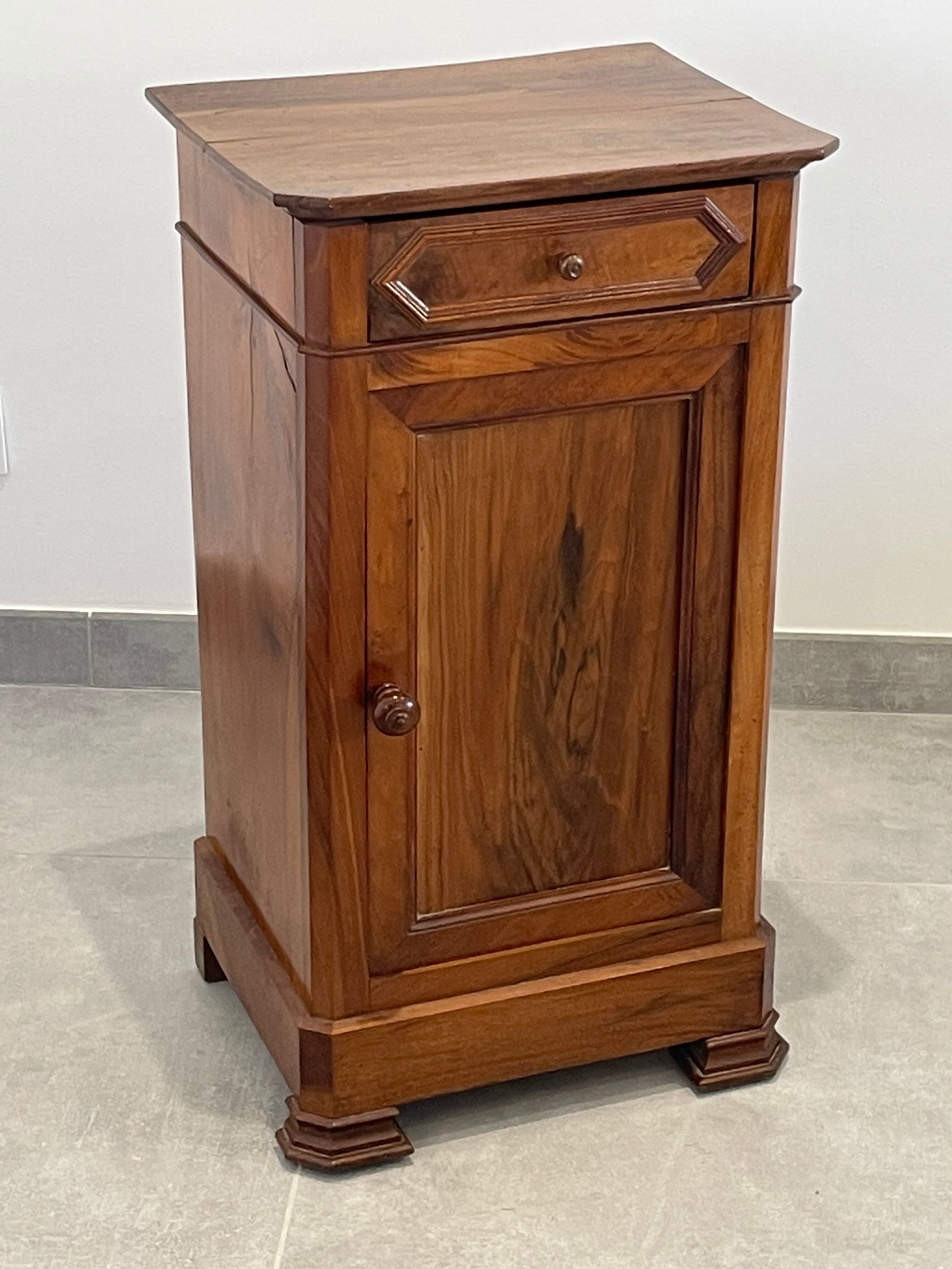 bedside table, Louis Philippe bedside table