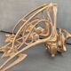 Double candlestick in gilded brass