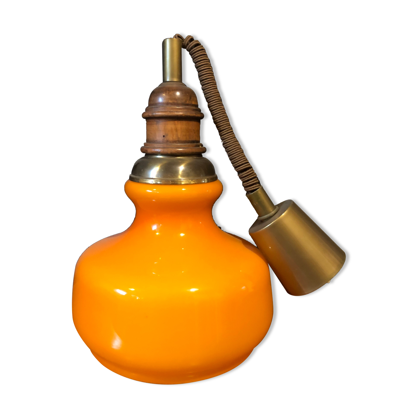 Suspension en verre opaline