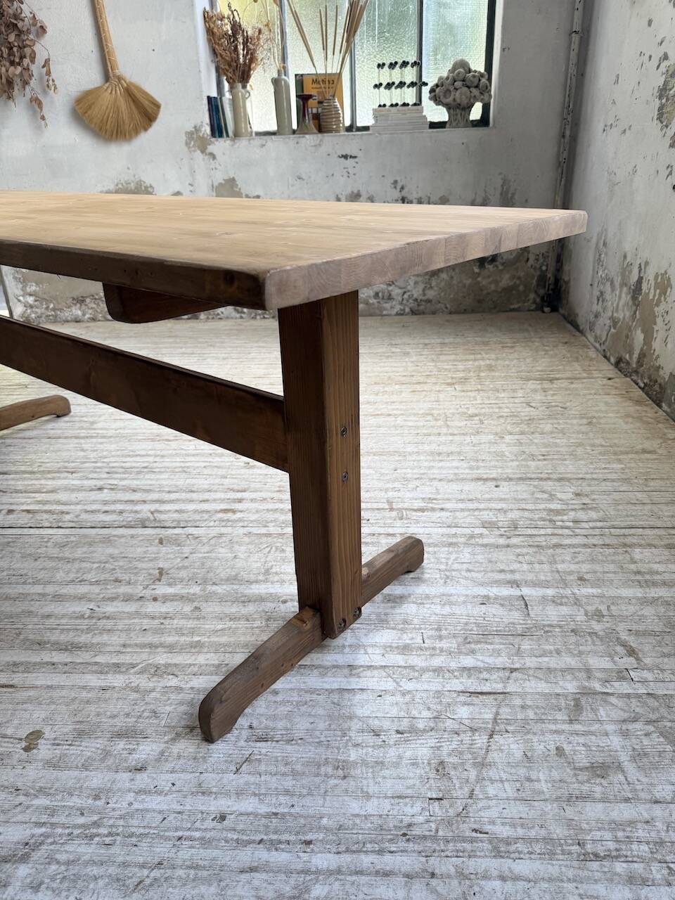 Perriand mountain furniture pine dining table