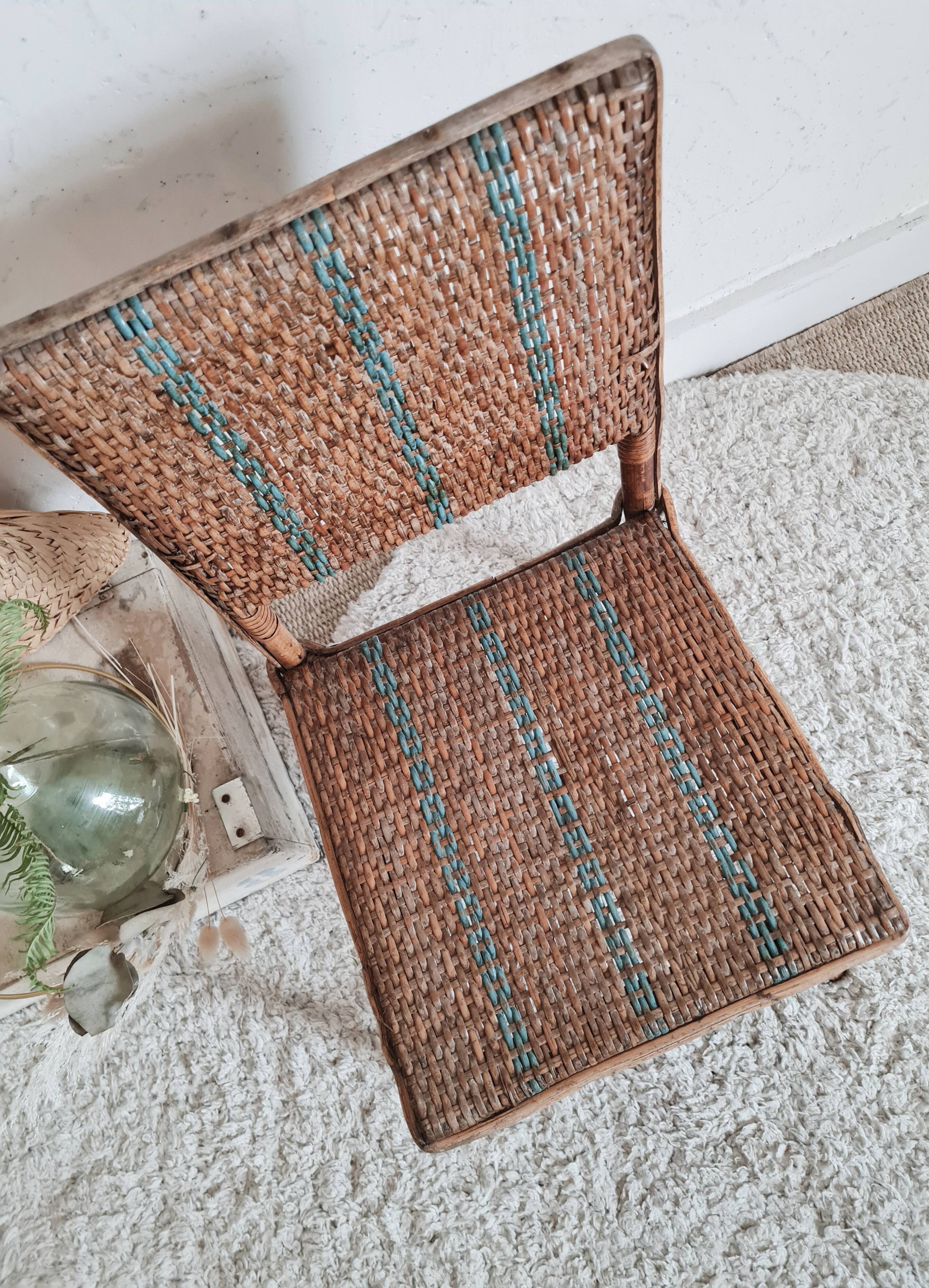 Old bamboo child chair