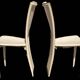 2 vintage leather chairs from Italy