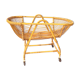 Vintage rattan cradle for baby with bed sky