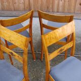 Set of 4 art deco chairs, 1940s