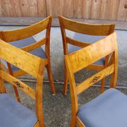 Set of 4 art deco chairs, 1940s
