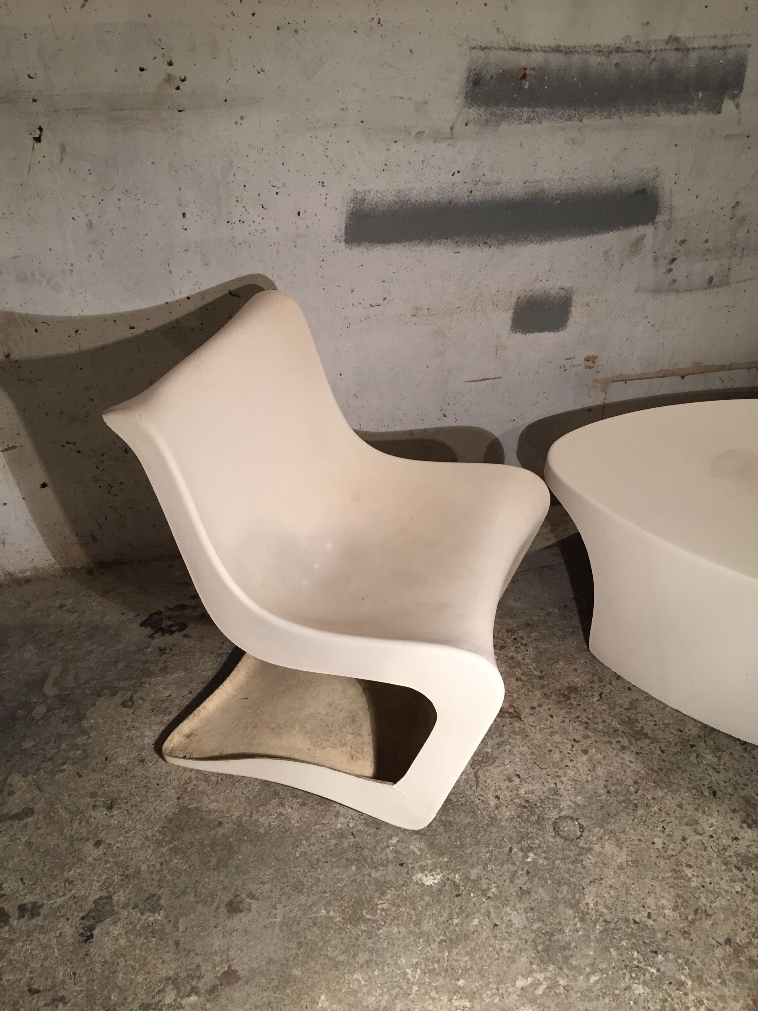 Two armchairs and a coffee table