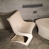 Two armchairs and a coffee table