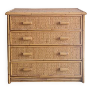 Commode en rotin années