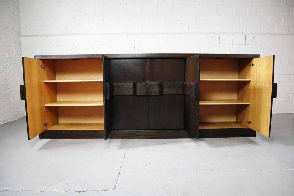 Brutalist oak sideboard, Belgium 1970's