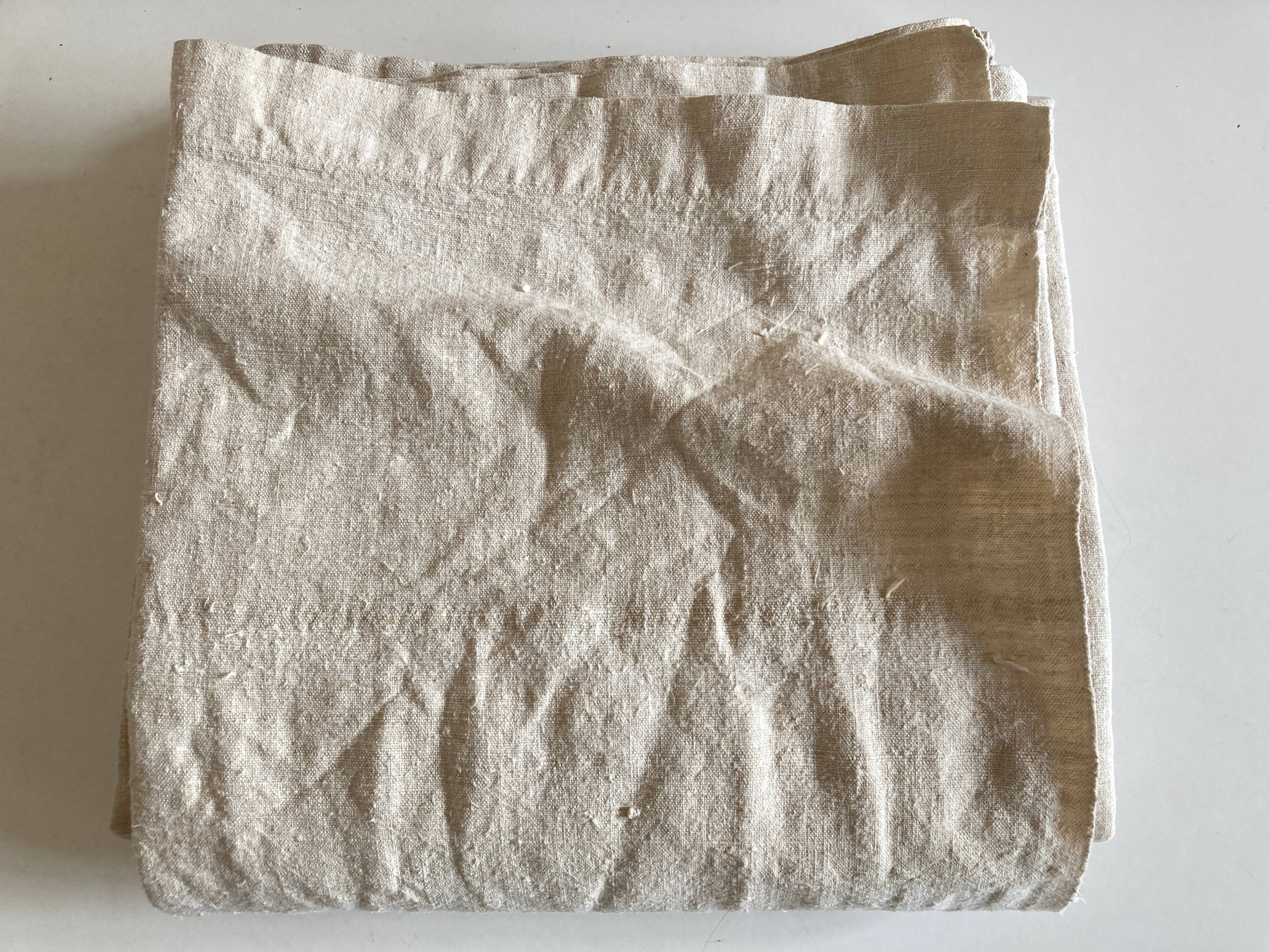 Farm tablecloth 19th in hemp canvas, reserve of trousseau L270cm