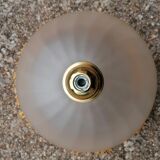 Suspension vintage à franges en verre givré