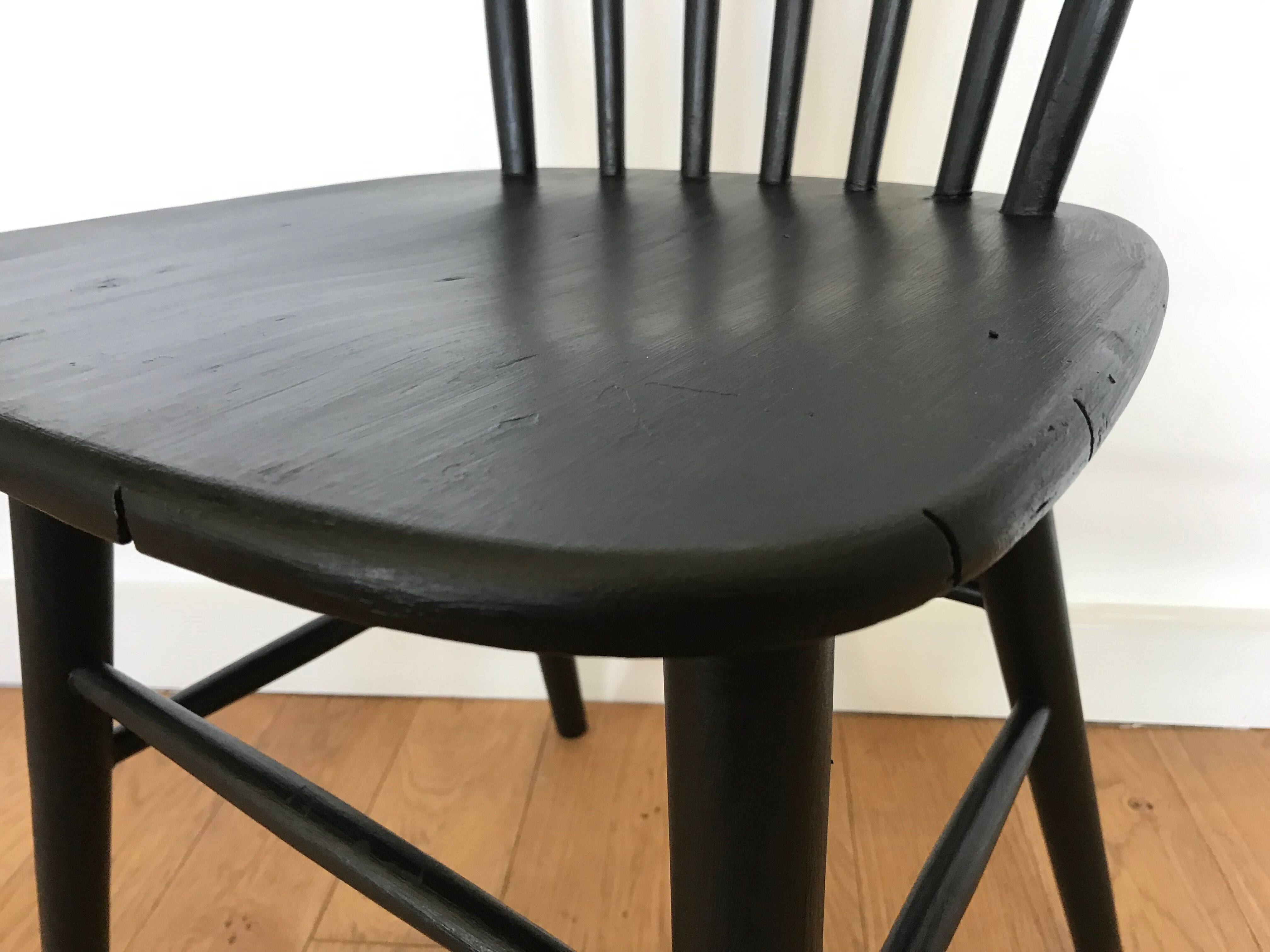 Black wooden chair