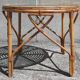 Rattan/bamboo coffee table (glass top)