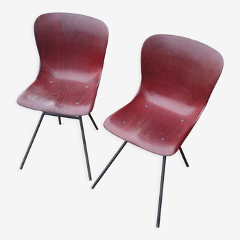 Set of chairs Pagholz Model 15074 by Elmar Flottoto in 1956