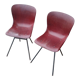 Pair of Pagholz chairs, Model 15074, by Elmar Flottoto in 1956